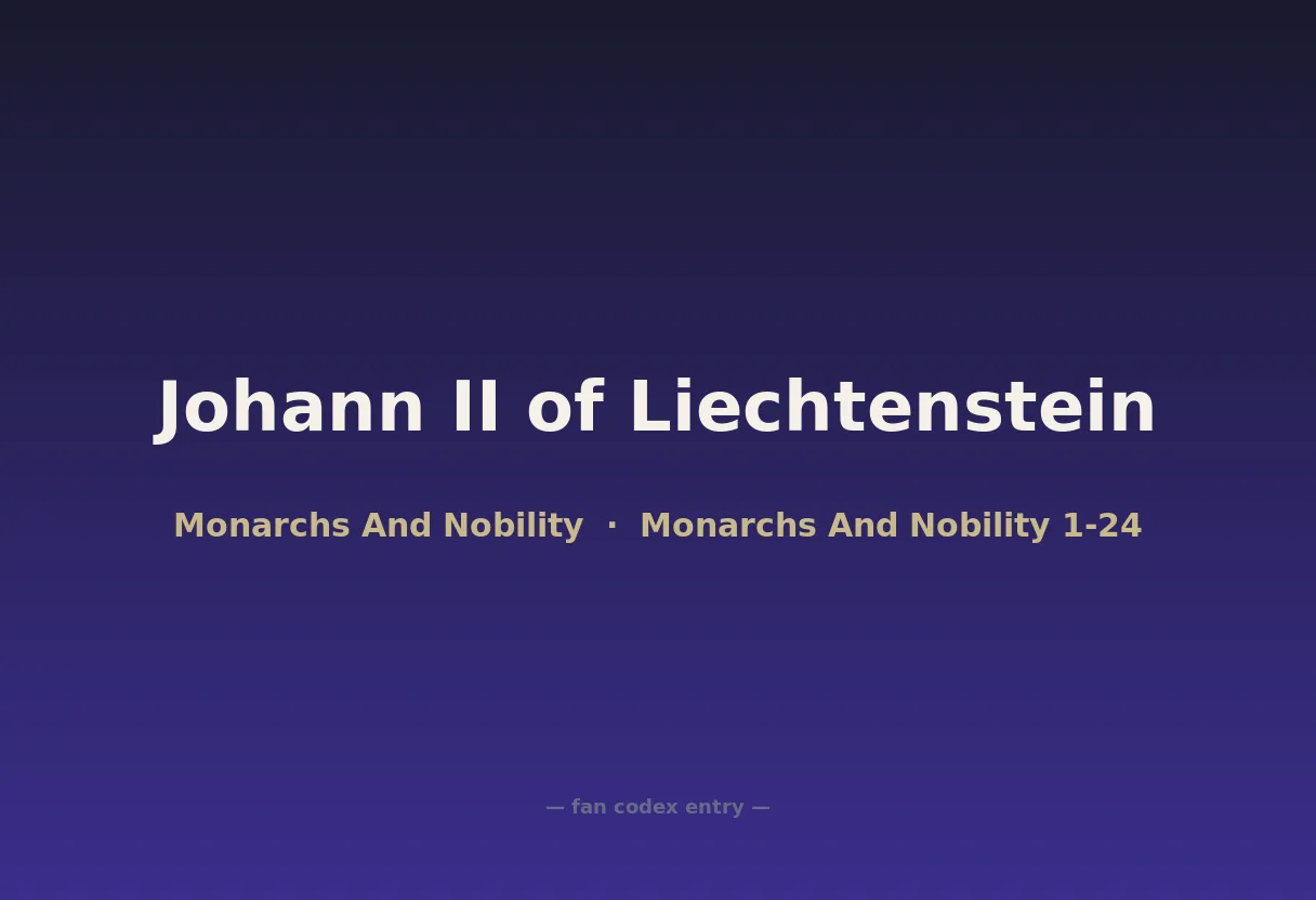 Johann II of Liechtenstein