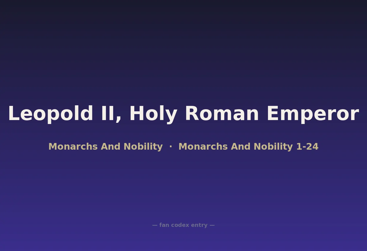 Leopold II, Holy Roman Emperor