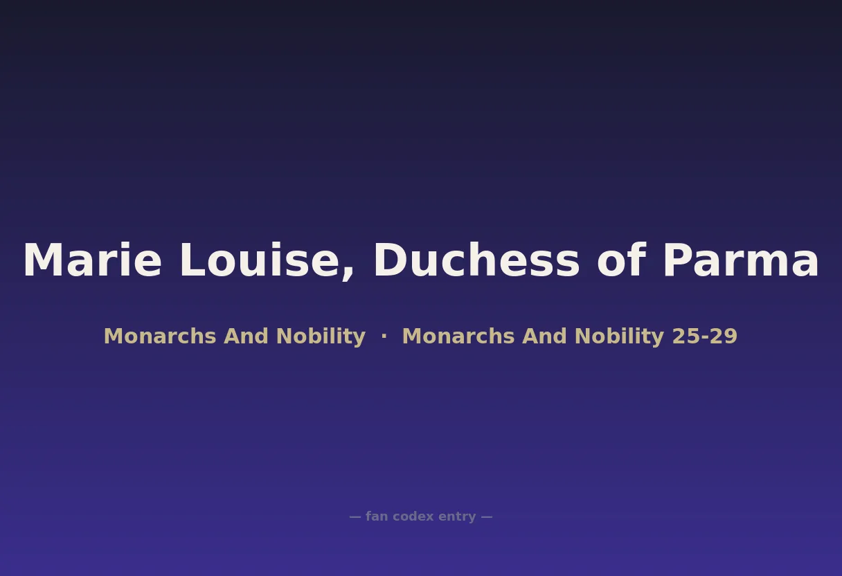 Marie Louise, Duchess of Parma